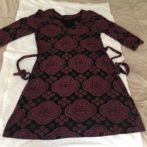 GUC Gap black with paisley print 3/4 sleeve dress